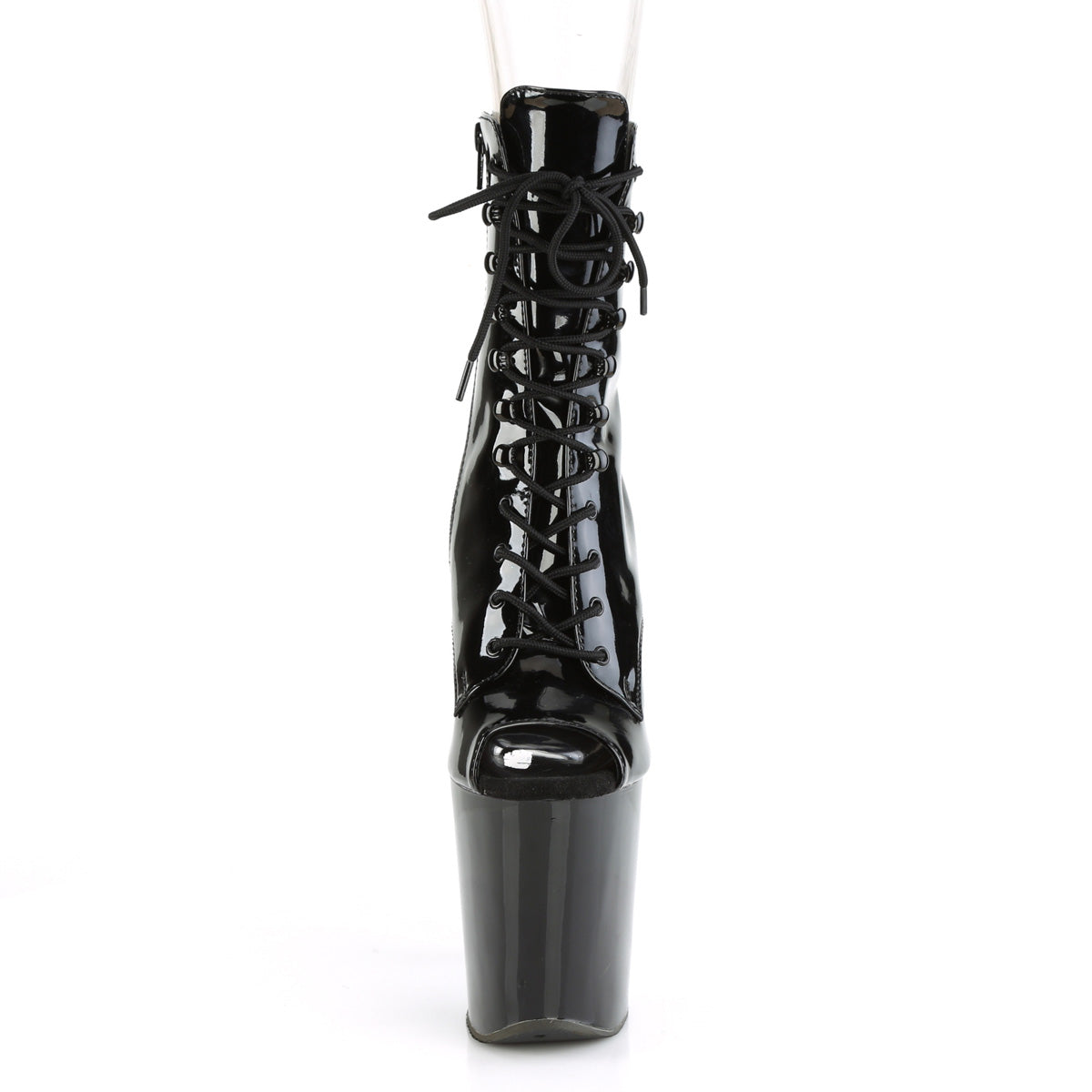 Pleaser Womens Ankle Boots XTREME-1021 Blk Pat/Blk