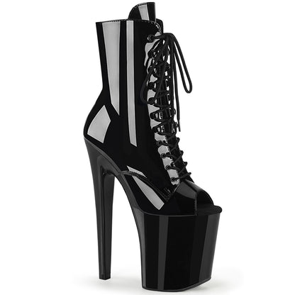 Pleaser Womens Ankle Boots XTREME-1021 Blk Pat/Blk