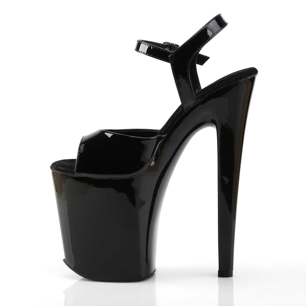 Pleaser Womens Sandals XTREME-809 Blk Pat/Blk