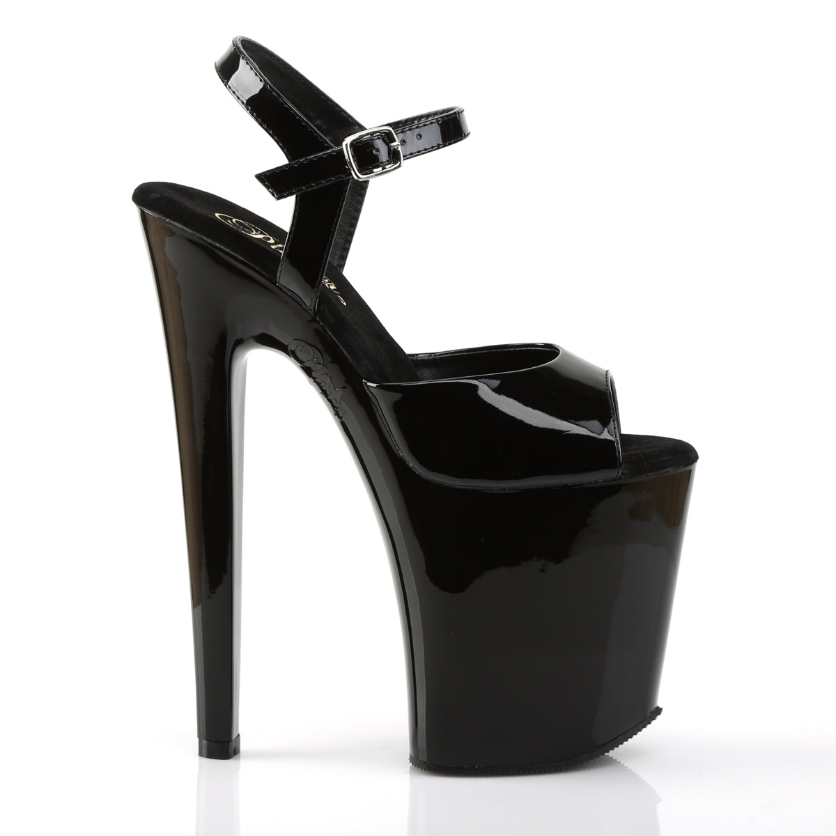 Pleaser Womens Sandals XTREME-809 Blk Pat/Blk