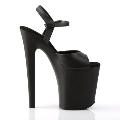 Pleaser Womens Sandals XTREME-809 Blk Faux Leather/Blk Matte