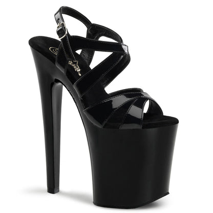 Pleaser Womens Sandals XTREME-872 Blk Pat/Blk
