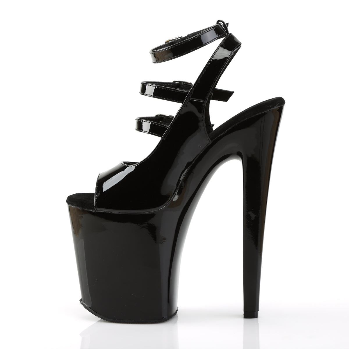 Pleaser Womens Sandals XTREME-873 Blk Pat/Blk