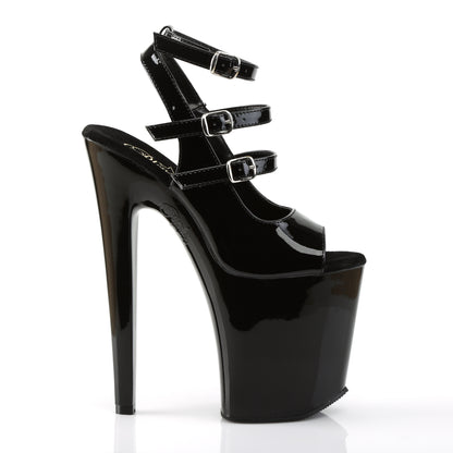 Pleaser Womens Sandals XTREME-873 Blk Pat/Blk