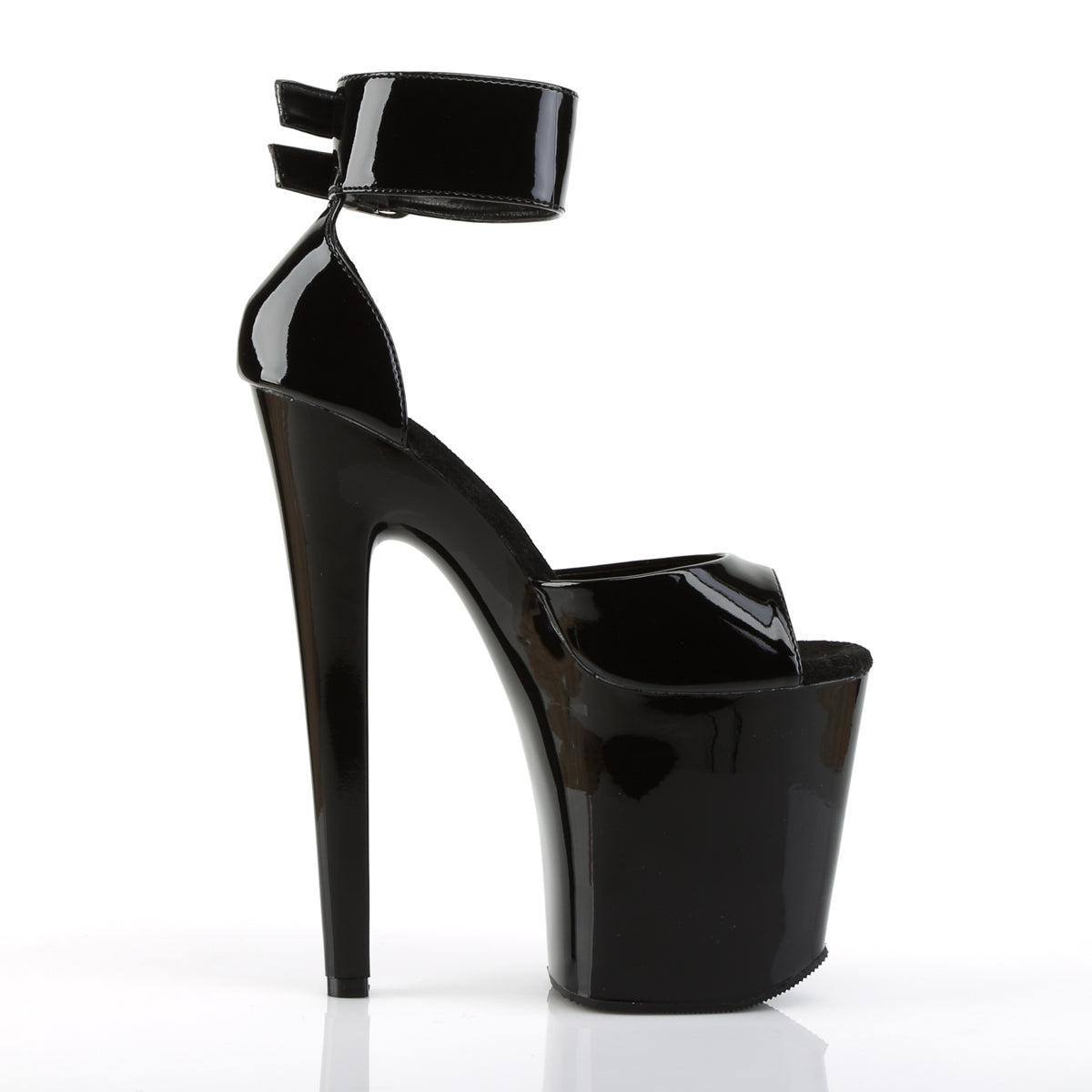 Pleaser Womens Sandals XTREME-875 Blk Pat/Blk