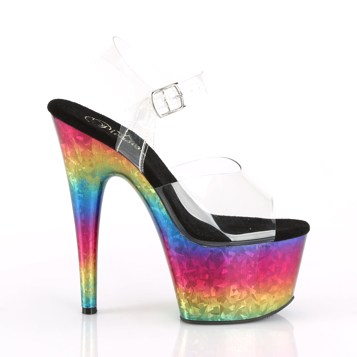 Pleaser   ADORE-708MRB Clr/Metallic Rainbow