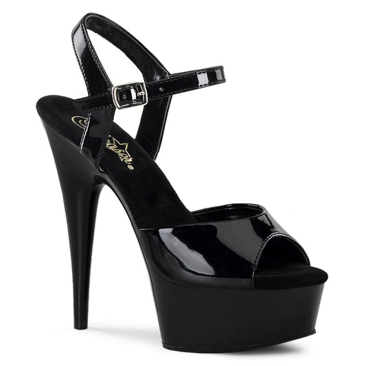 Pleaser DELIGHT-609 Blk Pat/Blk