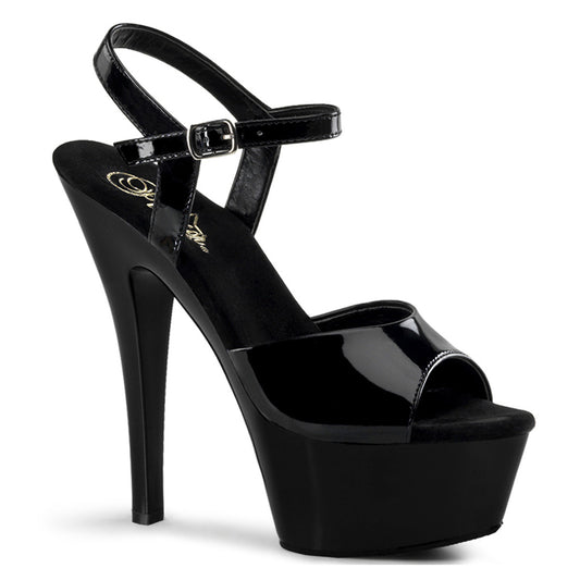 Pleaser KISS-209 Blk Pat/Blk