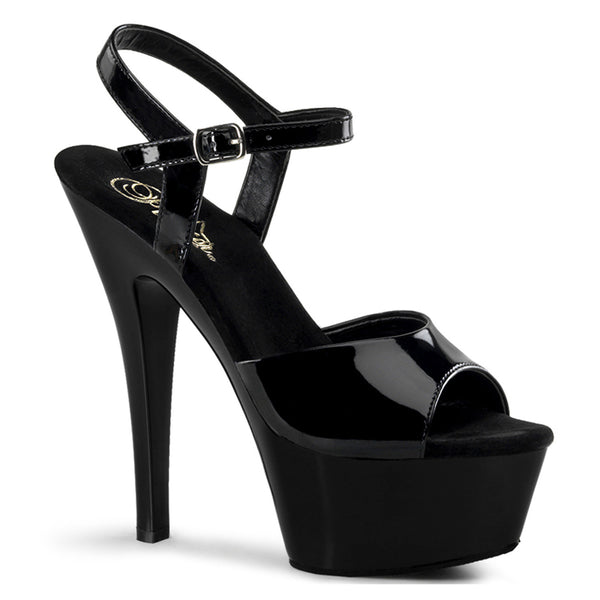 Pleaser KISS-209 Blk Pat/Blk