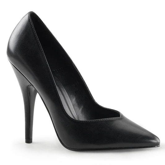 Pleaser SEDUCE-420V Blk Faux Leather